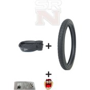 Resim Bisiklet 20 İnch İç Dış Lastik Seti Dış 20x1,95 - İç 20x1.75-2.125 Hedye Tzmanya Sticker 