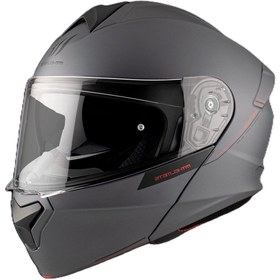 Resim Mt Genesis SV Solid A12 Parlak Çene Açılır Kask Gri 