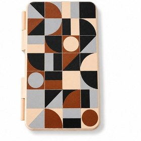 Resim Katlanabilir Tavla Seti 25x22 Cm Kahverengi Krem Seyahat Tavlası Zar Ve Pullar Dahil Taşınabilir Mini Tavla Oyunu 