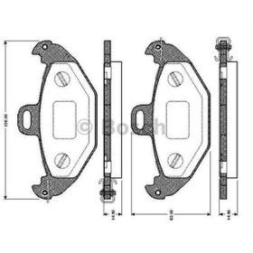 Resim BOSCH 986424532 Fren Balatası Arka Laguna I 94- 