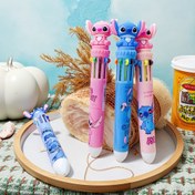 Resim 1 Adet/5 Adet/10 Adet Disney Stitch 10 Renkli Jel Kalem – Karışık Renkler, Orta Uçlu, Hafif Plastik, Okul ve Ofis Kullanımı İçin Mükemmel 