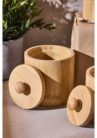 Resim Pisa 3'lü Bambu Ergonomik Saklama Kabı Seti Kahverengı Kahverengi 