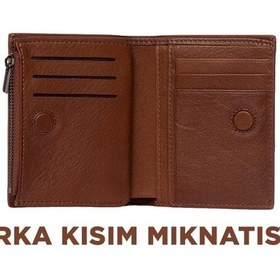 Resim Grande Gerçek Deri Unisex Cüzdan Hakiki Deri Küçük Boy Taba 