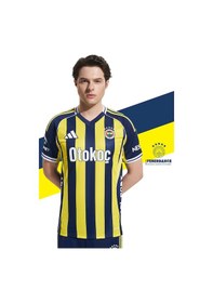 Resim Fenerbahçe Lisanslı 2025/26 Çubuklu Yeni Sezon Forma Ahşap Kutulu Sarı - Lacivert 