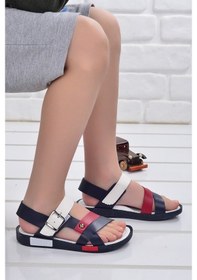 Resim Kiko Şb 2517-26 Orto Pedik Erkek Çocuk Sandalet Terlik Lacivert - (414663958) Lacivert 