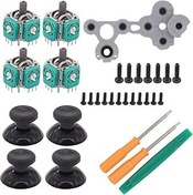 Resim DollaTek 3D Analog Joystick başparmak sopa sensörü gamepad thumbstick yedek parça için Xbox One Denetleyici ile Araçları (4 Paket) 