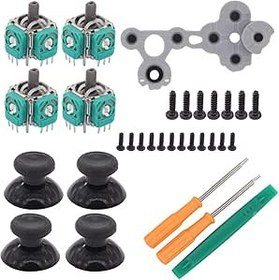 Resim DollaTek 3D Analog Joystick başparmak sopa sensörü gamepad thumbstick yedek parça için Xbox One Denetleyici ile Araçları (4 Paket) 