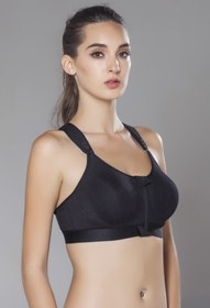 Resim MOONLİGHT Kadın Siyah Cotton Sporcu Sütyeni (Ön Kısmından Açılır) 