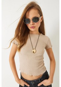 Resim Shade Kadın Fitilli Kaşkorse Basic T-shirt 60261476 - Bej 