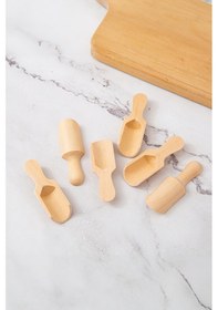 Resim 6 Lı Ahşap Baharat Kaşığı Çok Renkli 