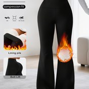 Resim Kadınlar İçin Yüksek Bel Termal Dar Paça Tayt - Kışlık Karın Kontrollü ve Kalça Kaldırmalı, Kaymaz Pantolon, Soğuk Hava, Ev ve Dış Mekan İçin - Elde Yıkanabilir Kalınlaştırılmış Zilli Paça (Kuru Temizleme Yapılmaz) 