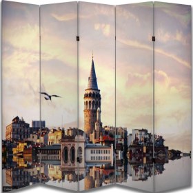 Resim Şehir Temalı Özel Tasarım Paravan Room Divider 180 x 200 cm 