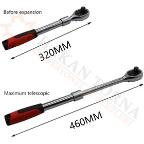 Resim HakanTorna Uzatmalı 72 Diş 1/2 Lokma Cırcır Kolu Büyük Boy Orjinal Ürün 