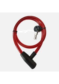 Resim 12X80 Anahtarlı Halat Kilit Kırmızı Renk Kırmızı 