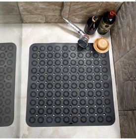 Resim Kare Masajlı Silikon Banyo & Duş Kaydırmazı Pembe Renk 2 Adet Pembe 
