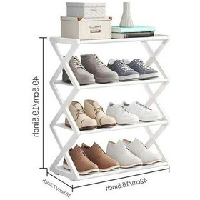 Resim Flybuy Organizatör Raf, Katmanlı Kabine Depolama, Çok Ayakkabı Ambition Bq Beyaz, Bosphorusboutique Beyaz 