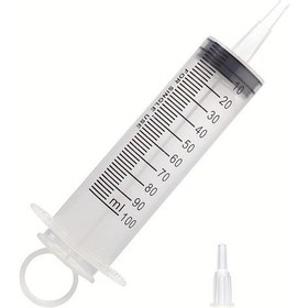 Resim Fochsia 100 Ml Yüksek Kapasiteli Plastik Şırınga Besleme Aracı Kapaklı Evcil Hayvan Ve Laboratuvar 