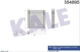 Resim Evaporator Megane Iii Fluence 235 X 257,5 X 38 Mm KALE