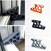 Resim 2 adet Ultra Dayanıklı Pencere Durdurucu - Bal Petek Delik Tasarımı - Çok Dayanıklı Tek Pencere Durdurucu - Pencere Titremesini Önler - Ofis Penceresine Uyumlu - Otel Ev Plus Pencere Tutucu 