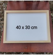 Resim 0x30 Cm Beyaz Ahşap Çerçeveli Pano Camsız - Arkalık Sabit 