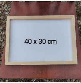 Resim 0x30 Cm Beyaz Ahşap Çerçeveli Pano Camsız - Arkalık Sabit 
