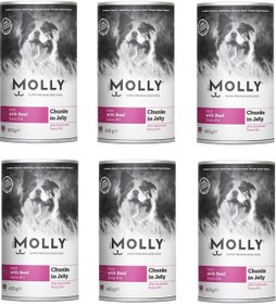 Resim Molly Dana Etli Jöleli Köpek Konservesi 400 G X 6 Adet 