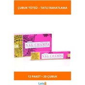 Resim Rahatlatıcı Deepika Nag Champa Aromalı Çubuk Tütsü 12 Paket 240 Adet 