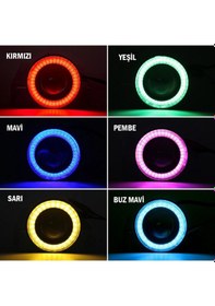 Resim Universal Mercekli Led Angel Sis Farı, 76mm Beyaz Renk 