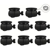 Resim Dashanshop Siyah Kabuk Siyah Tekerlek 8'li Ağır Hizmet Sabit Frenli Pom Çarklı 35mm 