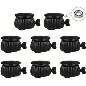 Resim Dashanshop Siyah Kabuk Siyah Tekerlek 8'li Ağır Hizmet Sabit Frenli Pom Çarklı 35mm 