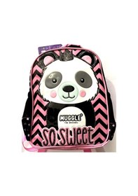 Resim Muggle Panda Anaokulu Çantası Siyah-Pembe Mu-7327 