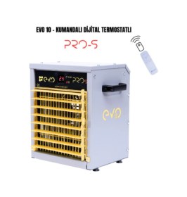 Resim Evo10 Pros - 10 Kw Kumandalı Ve Dijital Endüstriyel Elektrikli Fanlı Isıtıcı 