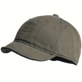 Resim 1 adet Unisex Vintage Trucker Şapka, Ayarlanabilir Düşük Profil Pamuklu Beyzbol Şapkası, Rahat Düz Renk, Hafif, Elde Yıkanabilir/Çoklu Yıkanabilir 