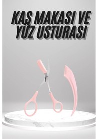 Resim 2'li Kaş Bakım Seti Taraklı Kaş Makası Ve Kaş Usturası Kaş Şekillendirici Diğer 