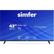 Resim Simfer 43SFS4N Full HD 43" 109 Ekran Uydu Alıcılı LED TV ÜCRETSİZ KARGO