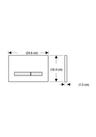 Resim Geberit Sigma50 115.788.dw.2 Kumanda Paneli, Çift Basmalı, Siyah, Krom Butonlu Siyah 