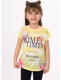 Resim Toontoy Kids Toontoy Kız Çocuk Sometimes Baskılı Tişört Sarı 