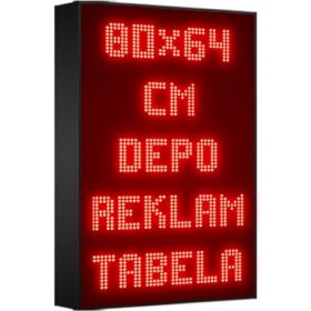 Resim Depo Tabela Reklam Kırmızı Kayan Yazı LED Tabela 80X64 cm Tek Taraflı Depo Reklam Tabela Depo Tabela Reklam 
