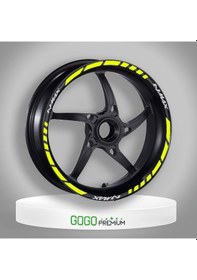 Resim Florasan Sarı Iı Yamaha Nmax Uyumlu 1 Set Jant Şeridi Çok Renkli 