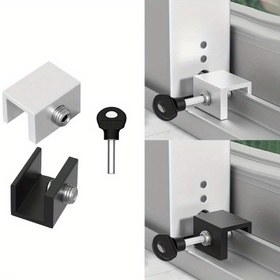 Resim 2 Adet Metal Ayarlanabilir Pencere Güvenlik Kilitleri - Pet-Kanıt Sliding Kapı Kilit, Delmesin Kurulum Güvenlik Donanımı 