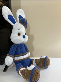 Resim Wanderlust Sevimli Oyun Arkadaşı Tavşan %100 Doğal Organik El Yapımı Amigurumi Bebek 25cm 1adet 