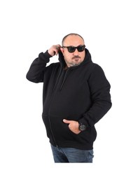 Resim Moc Grande Mocgrande Büyük Beden Unisex Kapüşonlu 3ip Sweat 11701 Sıyah Siyah 