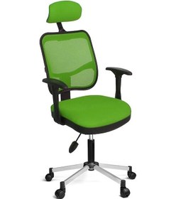 Resim Türksit 817 File Çalışma Koltuğu Metalik Gri Boyalı Ayak Yeşil Yeşil 