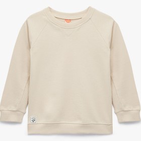 Resim Erkek Bebek Pamuklu Şardonlu Uzun Kollu Bisiklet Yaka Sweatshirt 