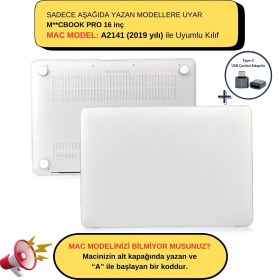 Resim McStorey Macbook Pro Kılıf 16 inç A2141 (2019 yılı) ile Uyumlu Mat 