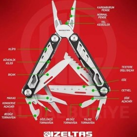 Resim CetKing Multi Tool 15 Fonksiyonlu 155 mm Çok Amaçlı Pense Çakı Seti 