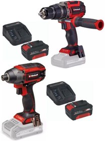 Resim Einhell TP-CD/70 Li-i Bl Matkap + TP-CI 18/220 Li Bl Vidalama 2x4.0AH Kömürsüz Darbeli Set 
