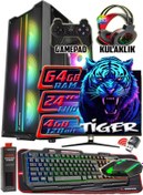 Resim WARBOX TİGER 24" Monitör Xeon X5650 64gb Ram 256gb Ssd 250gb Hdd R7 240-4gb E.kartı Gaming Takım Bilgisayar 
