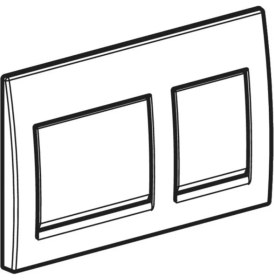 Resim Geberit Kumanda Kapağı ALPHA35 - Çift Basmalı - Mat Krom 