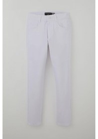 Resim Konsept Erkek Çocuk Gabardin Pantolon Düğmeli Fermuarlı 10-13 Yaş, Beyaz 